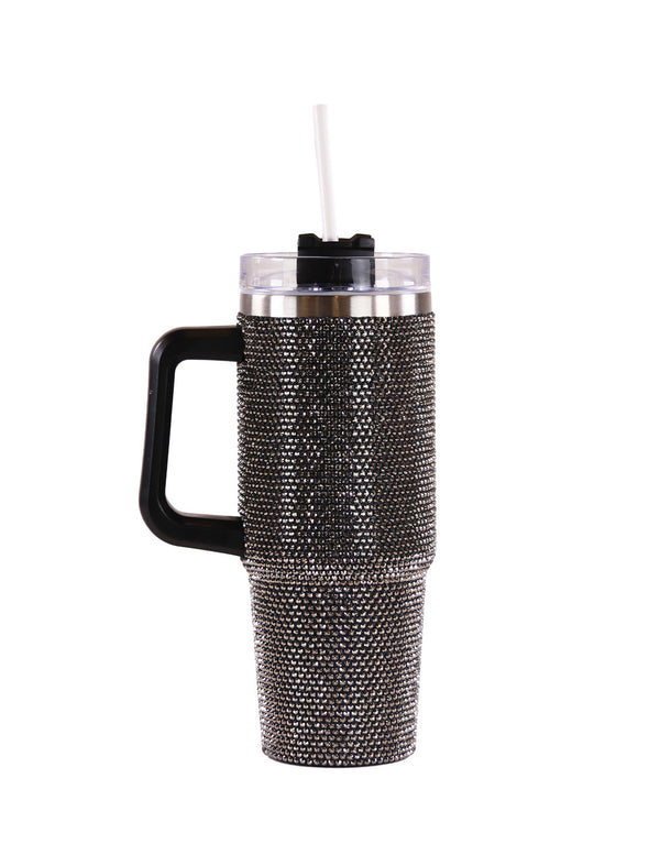 Rhinestone 30oz Tumbler In Pink Or Black