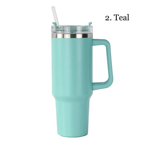 40oz Tumblers W/ Clear Lid & Straw