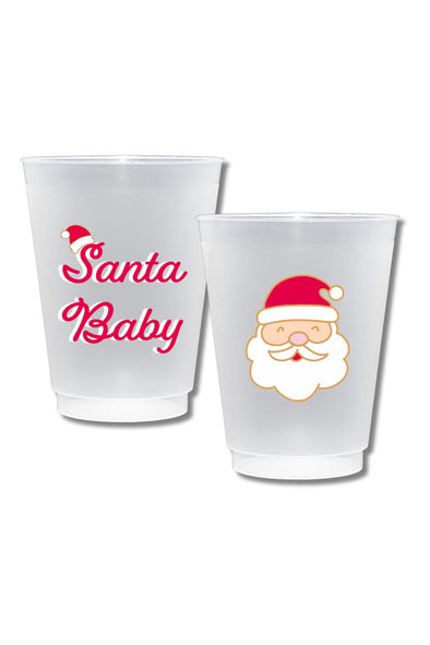 Santa Baby Double Sided Shatterproof Frost Flex Cups (Set Of 10)