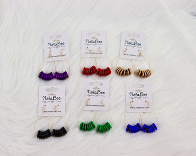 Metallic Wire Earrings in 6 Different Colors