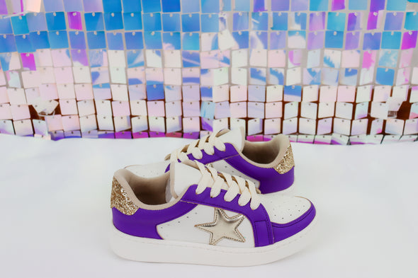 Miel 56 Sneaker in Purple and Gold