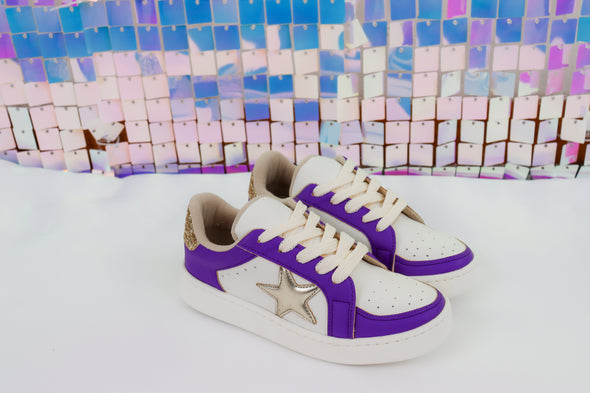 Miel 56 Sneaker in Purple and Gold