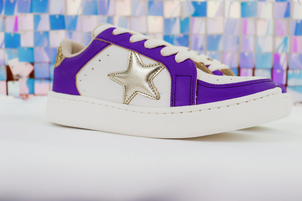 Miel 56 Sneaker in Purple and Gold