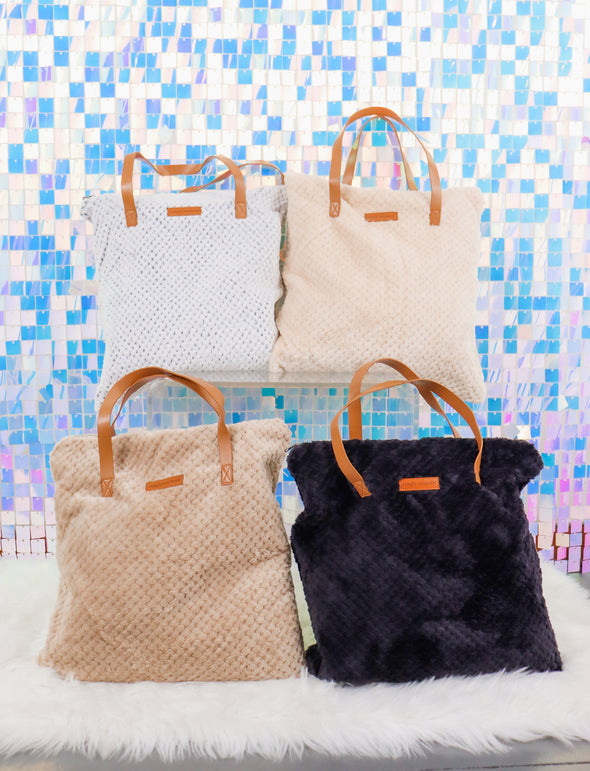 2-In-1 Tote And Blanket Set In 4 Colors