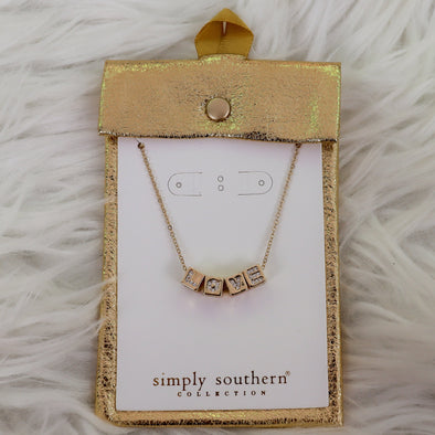 LOVE Letter Blocks Necklace