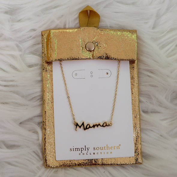 Mama Script Necklace