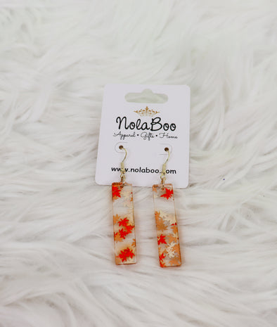 Fall Leaves Acrylic Earrings