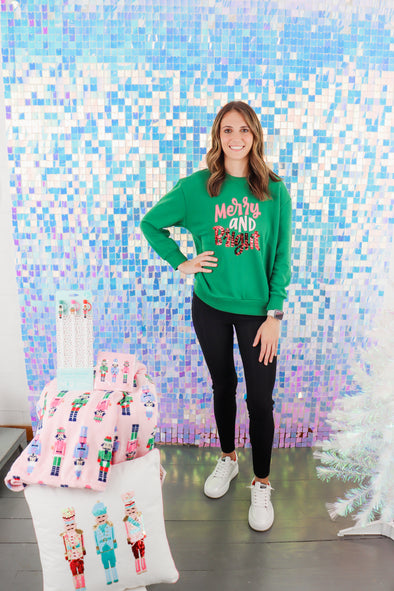 Merry & Bright Sequin Sweatshirt (XS-XL)