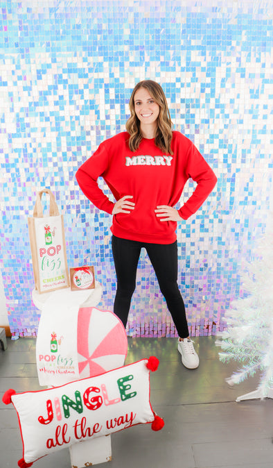 Merry Sweatshirt In Red And White