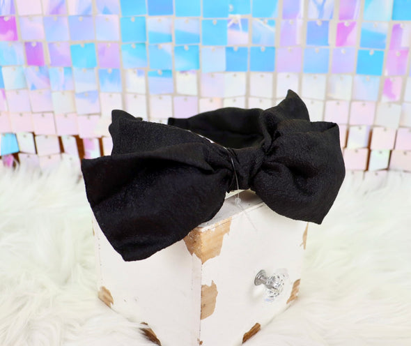 Fluffy Bow Headband In 4 Colors