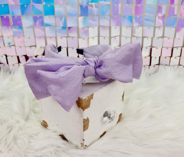 Fluffy Bow Headband In 4 Colors