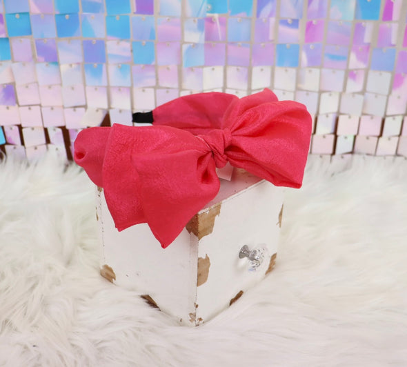 Fluffy Bow Headband In 4 Colors