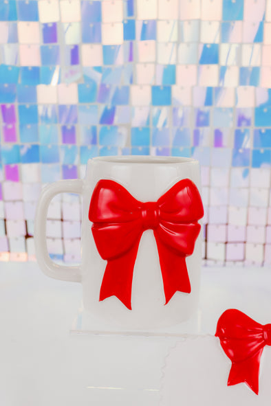 Red Bow Ceramic Mug