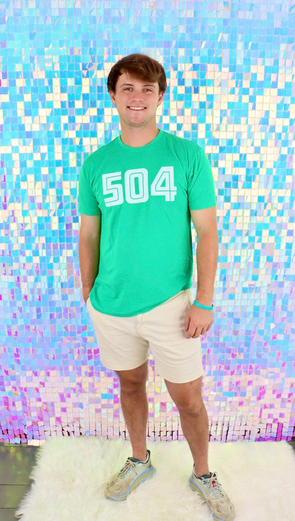 504 Green And White Adult Unisex Tee (S-XXL)