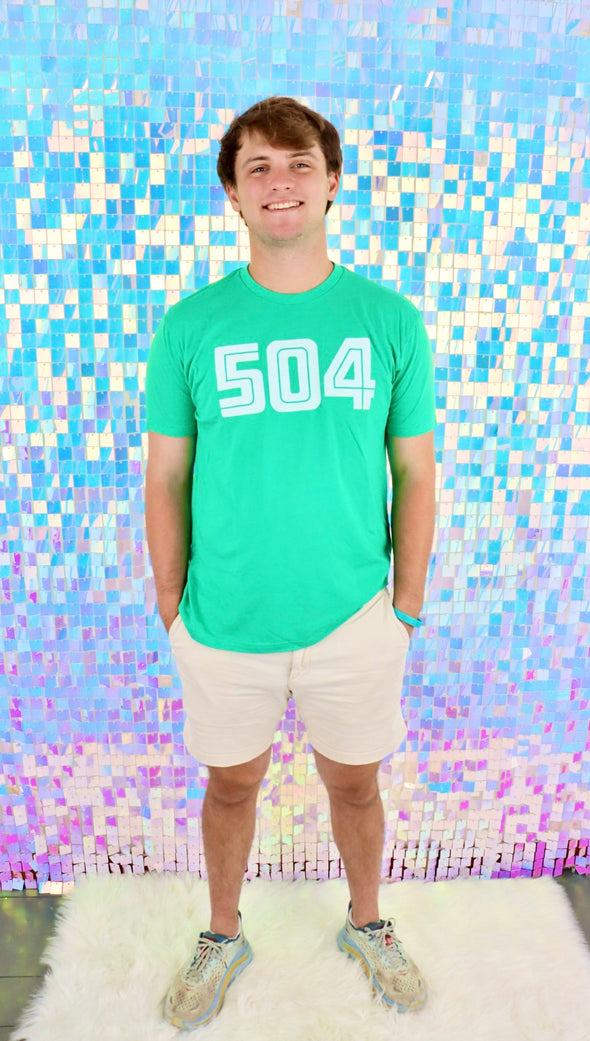 504 Green And White Adult Unisex Tee (S-XXL)