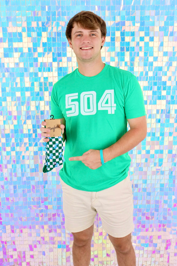 504 Green And White Adult Unisex Tee (S-XXL)