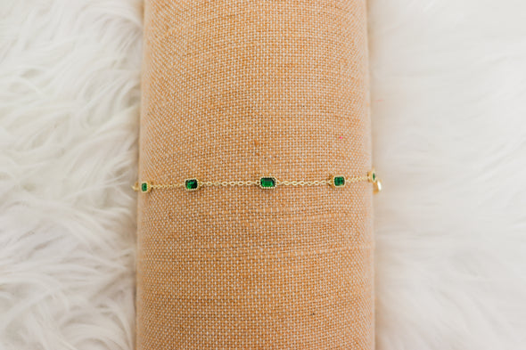 Beaded Gold Tennis Bracelet In 3