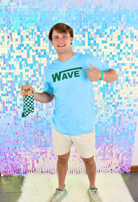 Blue and Green Nola Wave Unisex T Shirt (S-XXL)