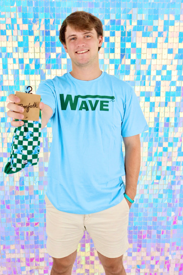 Blue and Green Nola Wave Unisex T Shirt (S-XXL)