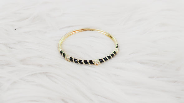 Gemstone Studded Gold Bangle In 5 Colors