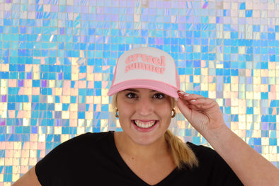 Pink And White Puff Cruel Summer Hat