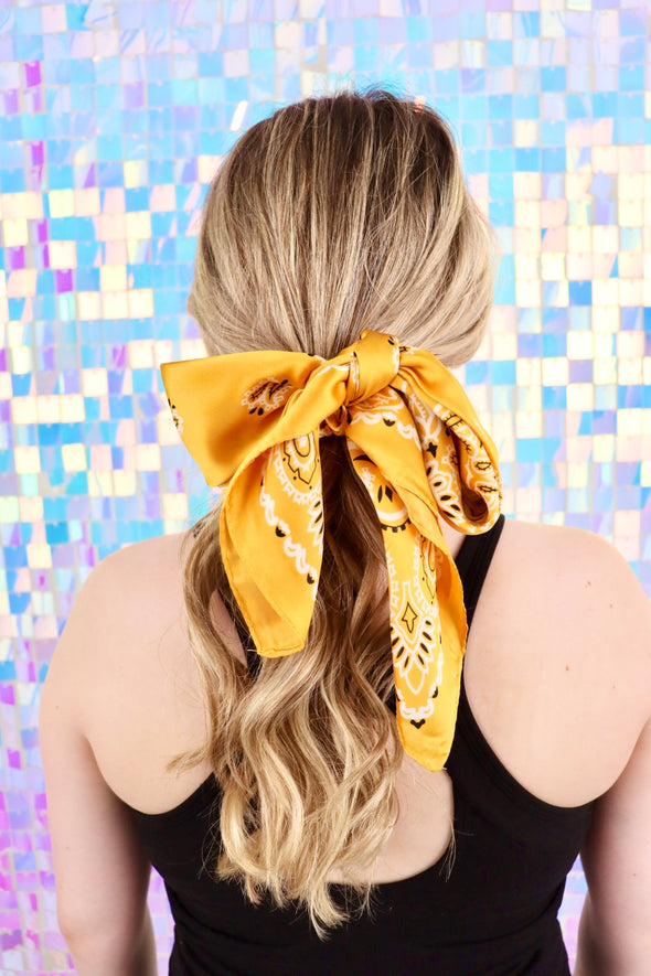 Gold Scrunchie Hair Scarf