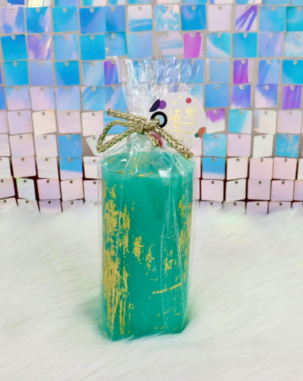 Rainbow Pillar Candle in 12 Different Colors