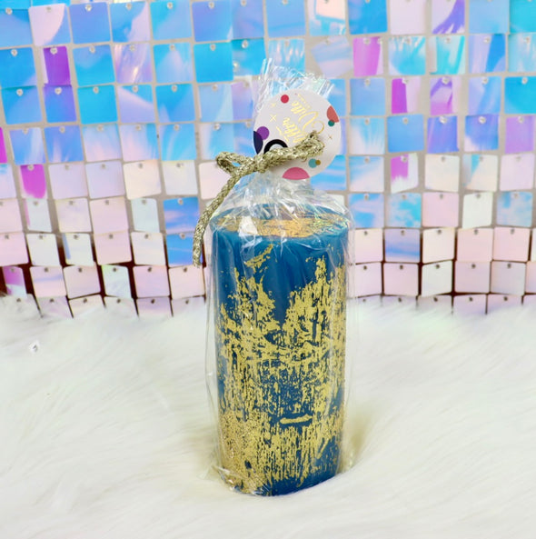 Rainbow Pillar Candle in 12 Different Colors