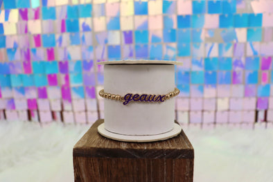 Tigers Enamel Script Stretch Bracelet