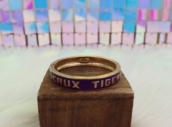 LSU Tigers Enamel Hinge Bangle