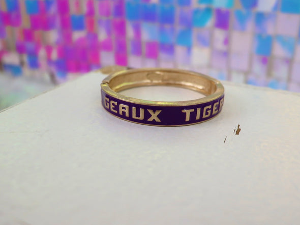 LSU Tigers Enamel Hinge Bangle