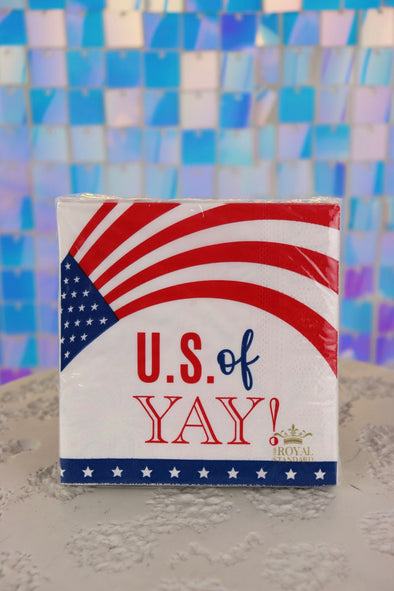 US Of Yay Cocktail Napkins (Pack of 20)