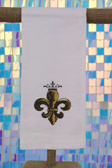 Royal Fleur de Lis Flour Sack Hand Towel