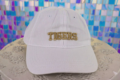 White And Gold Tigers Baseball Hat