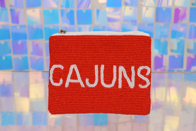 Beaded Cajuns Coin Purse In Red