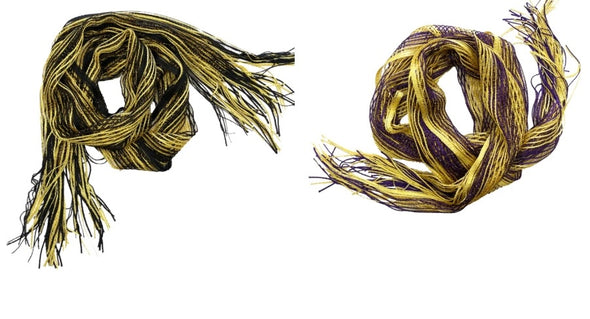 Game Day Scarf In Black And Gold Or Purple And Gold