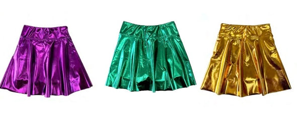 Adult Metallic Skort In Purple Green Or Gold