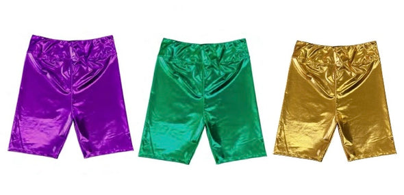 Toddler Biker Shorts In Purple Green Or Gold