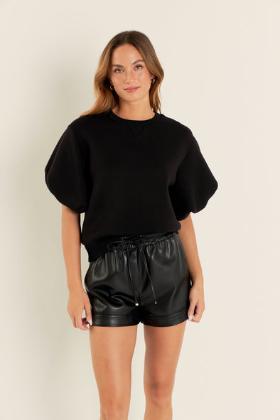 Black Leather Shorts