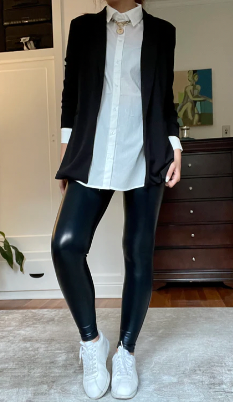 Zoe Leather Look Leggings - Black – Daily Chic