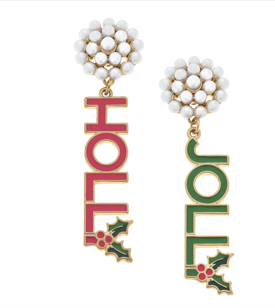 Holly Jolly Enamel Earrings