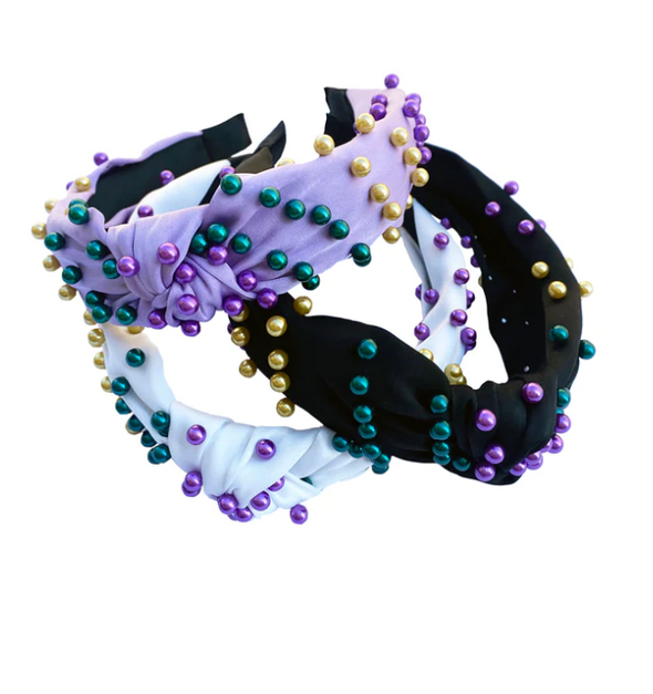 Mardi Gras Pearl Headbands