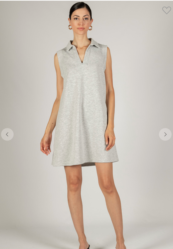 Butter Modal Collared Dress in Grey or Black