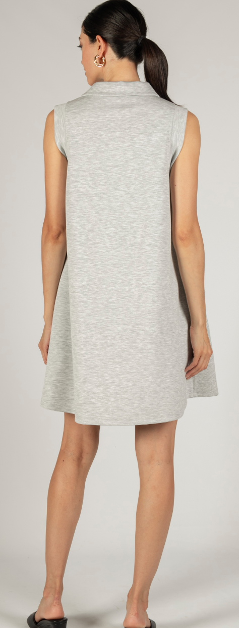 Butter Modal Collared Dress in Grey or Black