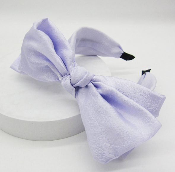 Fluffy Bow Headband In 4 Colors