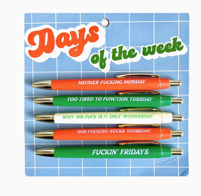 Days Of The Week Pen Set