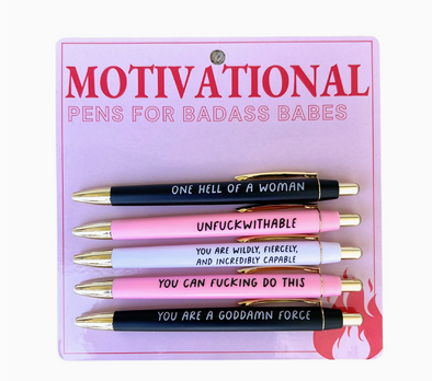 Motivational Pen Set For Bada** Babes