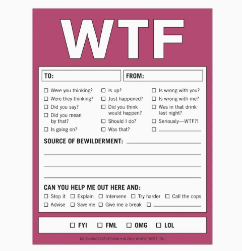 WTF Nifty Note Pad