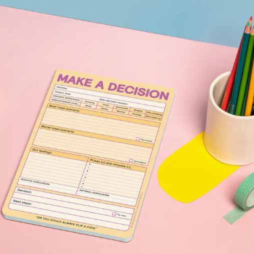 Make A Decision Note Pad