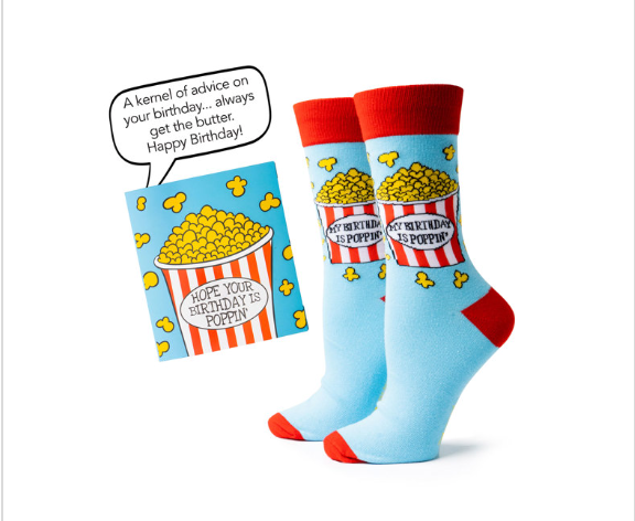 Two Left Feet IT'S YO BIRTHDAY Gift Card Sock Set